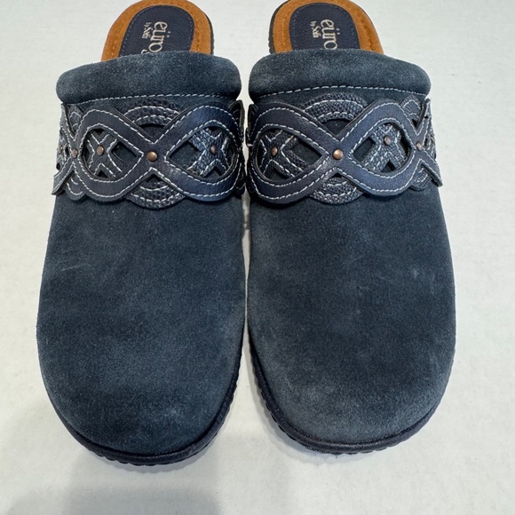 Euro Soft by Sofft, Britta Clogs/Mules Women's 8.5M Navy Suede Leather - Picture 9 of 11